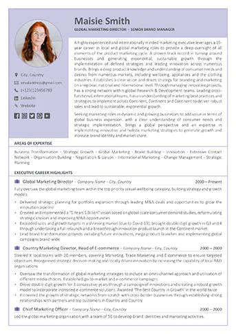Professional CV/Resume writing service example - James Innes Example 2